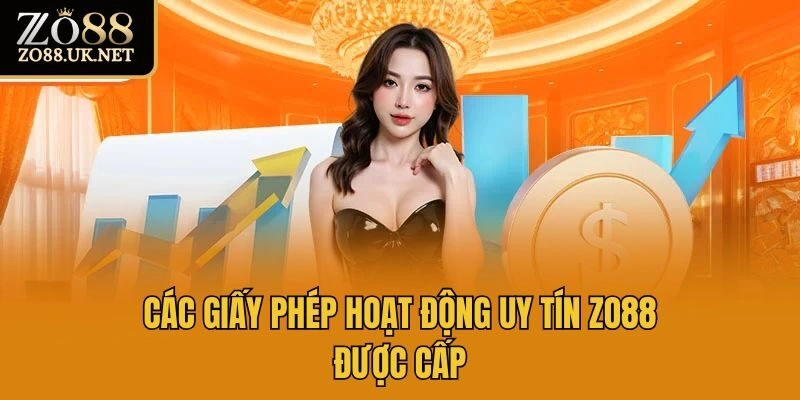 Các giấy phép hoạt động uy tín Zo88 được cấp